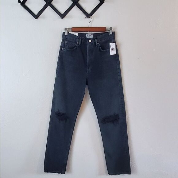 Agolde 90's Pinch Waist High Rise Straight Leg Denim Jeans In Howl Size 26 NWT - Picture 7 of 10
